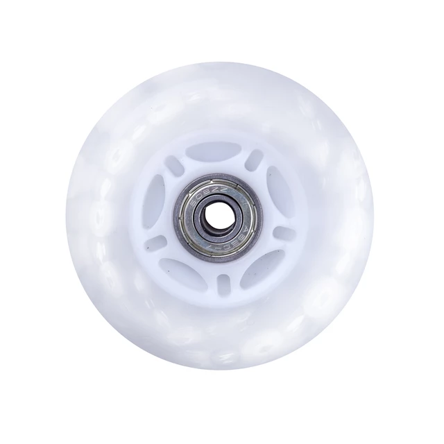 Svetleče kolo za rolerje PU 72*24 mm z ABEC 5 ležaji - oranžna - bela
