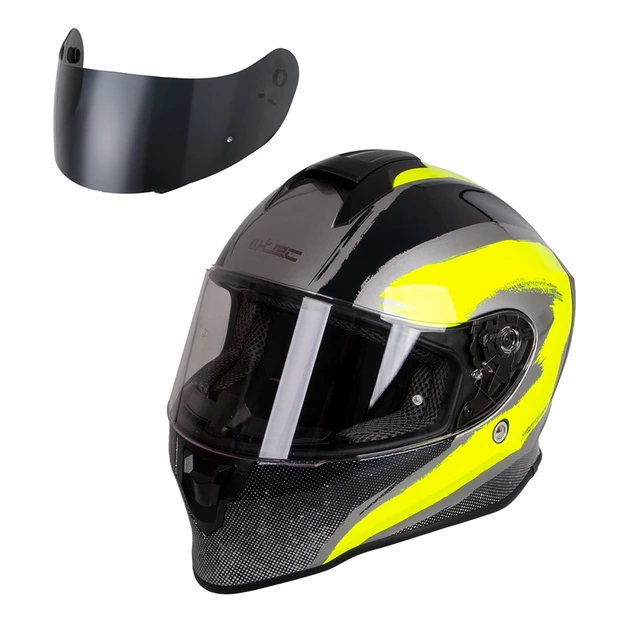 Moto čelada W-TEC Integra Graphic - Black-Green - Black-Green