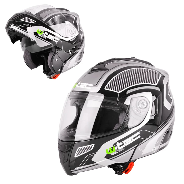Moto čelada W-TEC NK-839 - S-Cape White Red