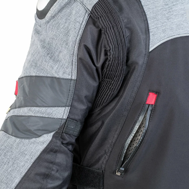 Moška moto bunda W-TEC Tomret NF-2220 - črna-siva