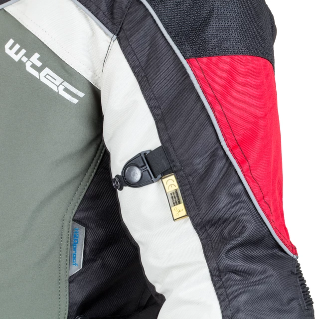 Moška moto jakna W-TEC Wigstein NF-2209 - černo-khaki-červená