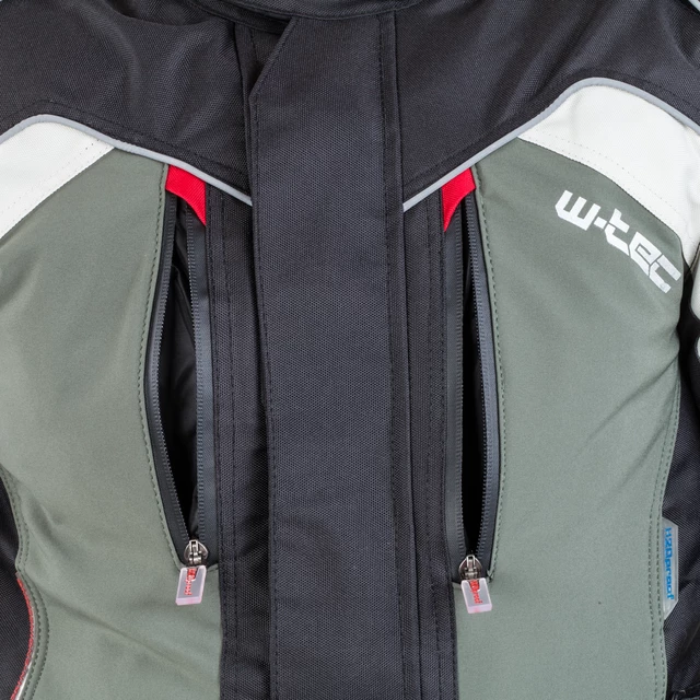 Moška moto jakna W-TEC Wigstein NF-2209 - černo-khaki-červená