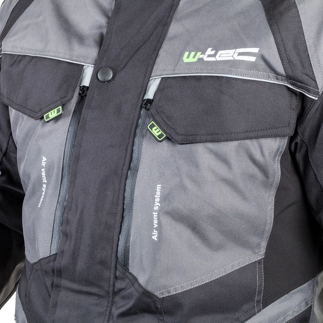Moška moto bunda W-TEC Burdys GS-1613 - črna-siva