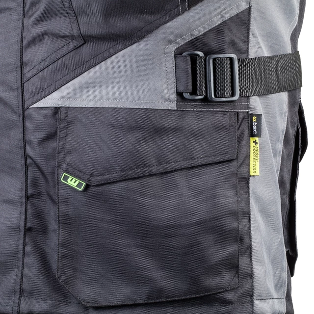 Moška moto bunda W-TEC Burdys GS-1613 - črna-siva