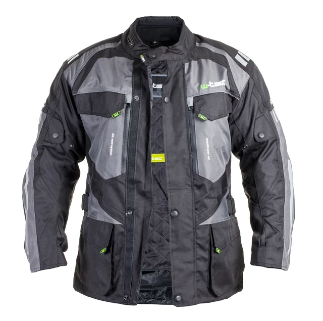 Moška moto bunda W-TEC Burdys GS-1613 - črna-siva