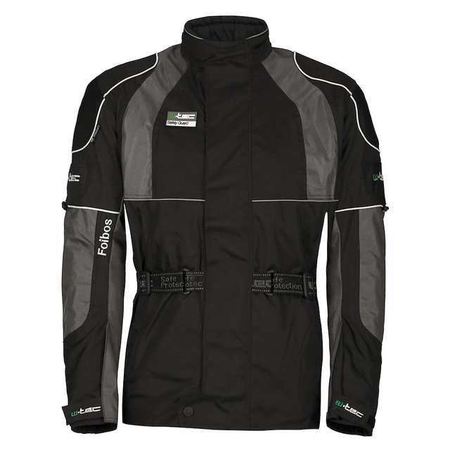 Moto bunda W-TEC Foibos PLUS - črna-siva