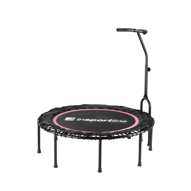 Trampolin z držalom inSPORTline Cordy 114 cm brez vzmeti - roza - roza