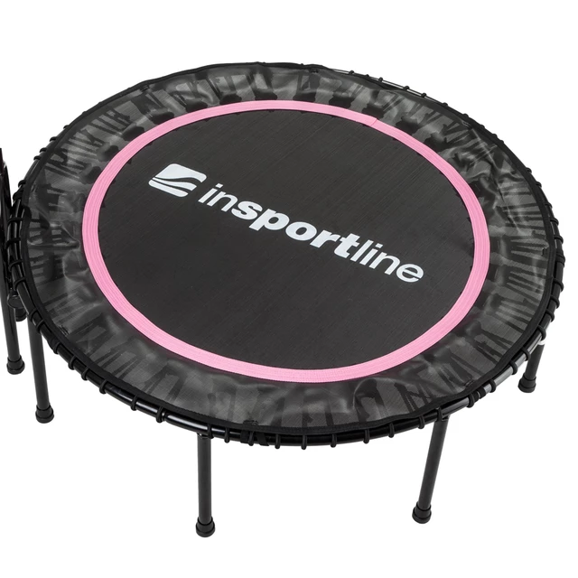 Trampolin z držalom inSPORTline Cordy 114 cm brez vzmeti - roza