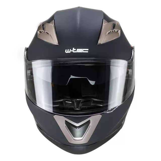 Preklopna moto čelada W-TEC Pezzon - belo-bronasta