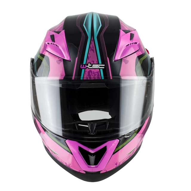 Moto čelada W-TEC YM-925 Magenta - roza-črna