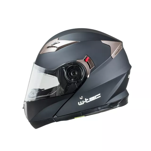 Preklopna moto čelada W-TEC Pezzon - belo-bronasta