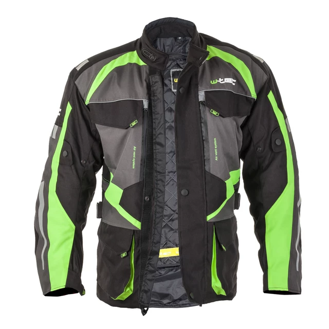 Moška moto bunda W-TEC Burdys GS-1613 - črna-siva