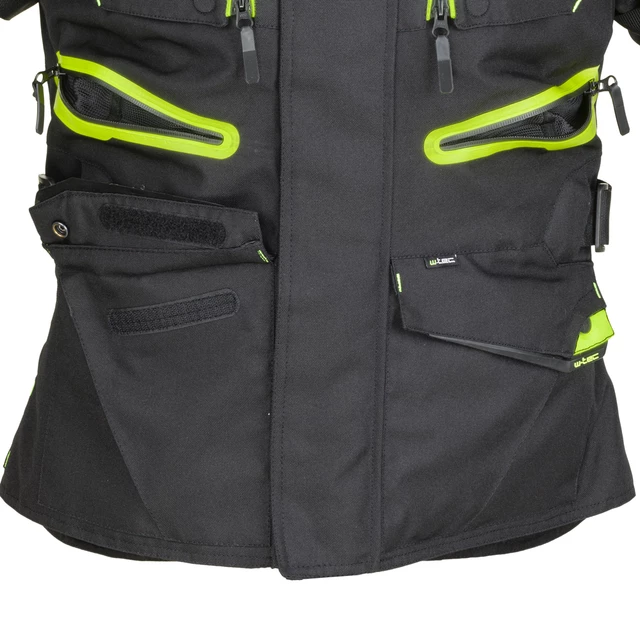 Moto jakna W-TEC Ventura - črna-fluo rumena