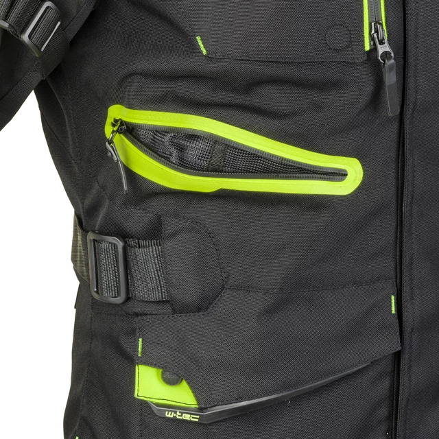Moto jakna W-TEC Ventura - črna-fluo rumena