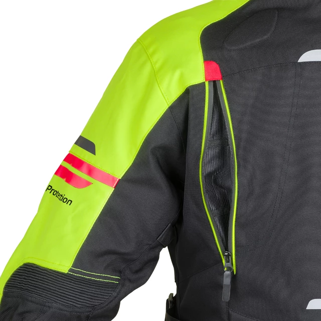 Moto jakna W-TEC Ventura - črna-fluo rumena