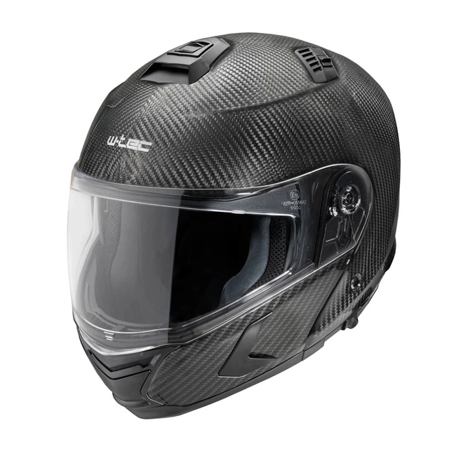 Preklopna moto čelada W-TEC Tensiler - karbon lesk
