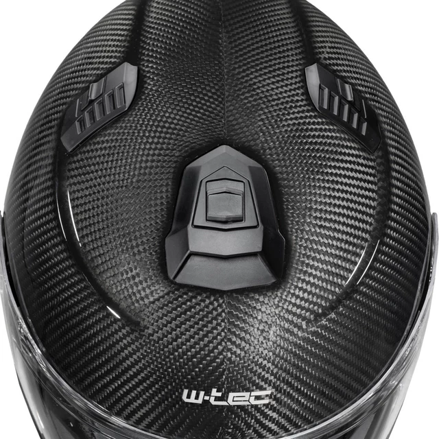 Preklopna moto čelada W-TEC Tensiler - karbon lesk