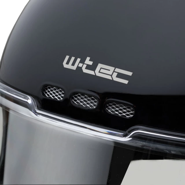 Moto čelada W-TEC Cruder Bismar - črno-rdeča-rumena