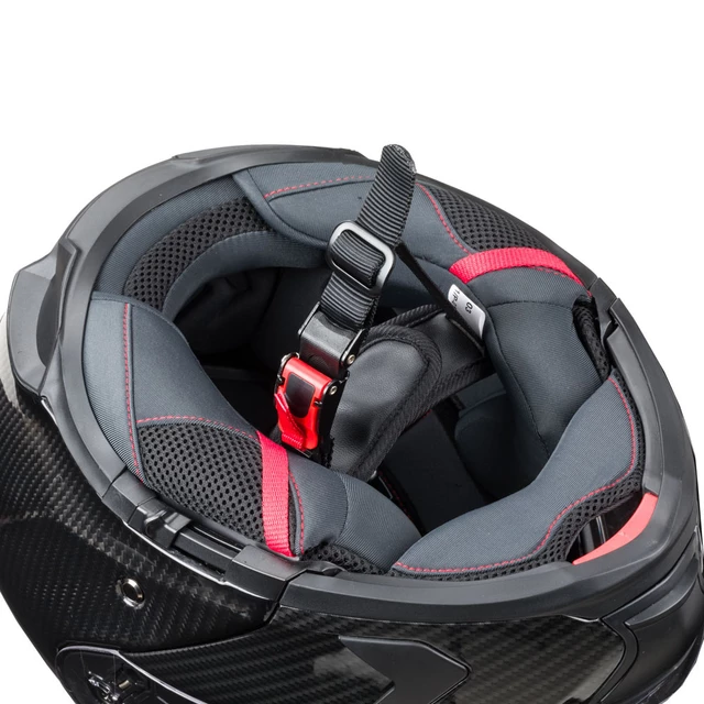 Preklopna moto čelada W-TEC Tensiler - karbon lesk