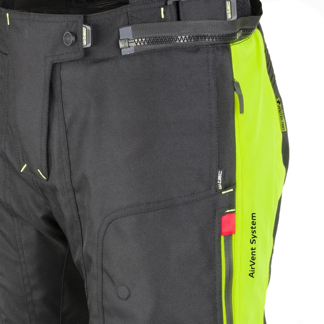 Ženske moto hlače W-TEC Spirital Lady - črna-fluo rumena