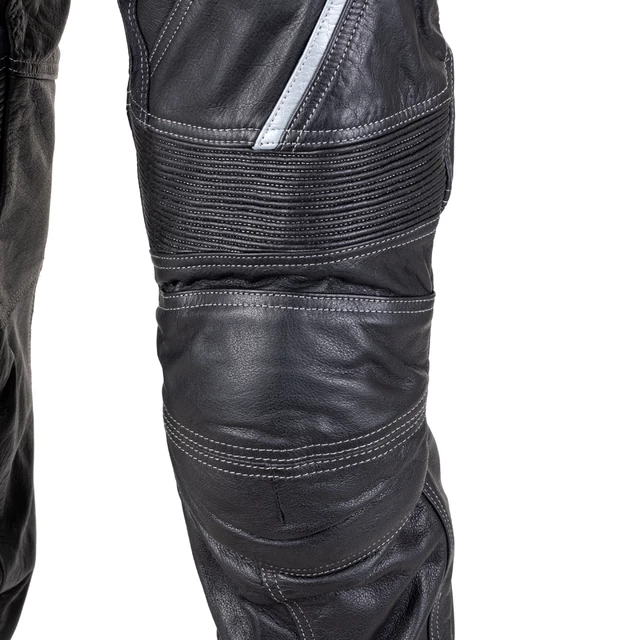 Usnjene moto hlače W-TEC Vilglen - črna