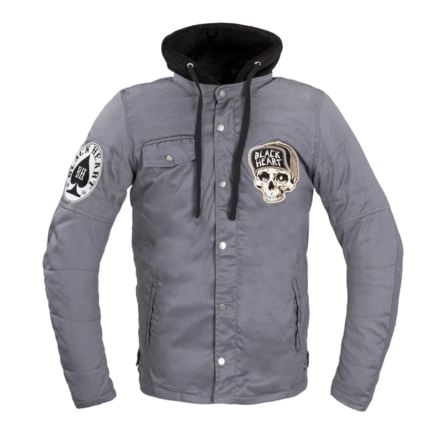 Moška moto jakna W-TEC Black Heart Garage Built Jacket - temno siva - temno siva