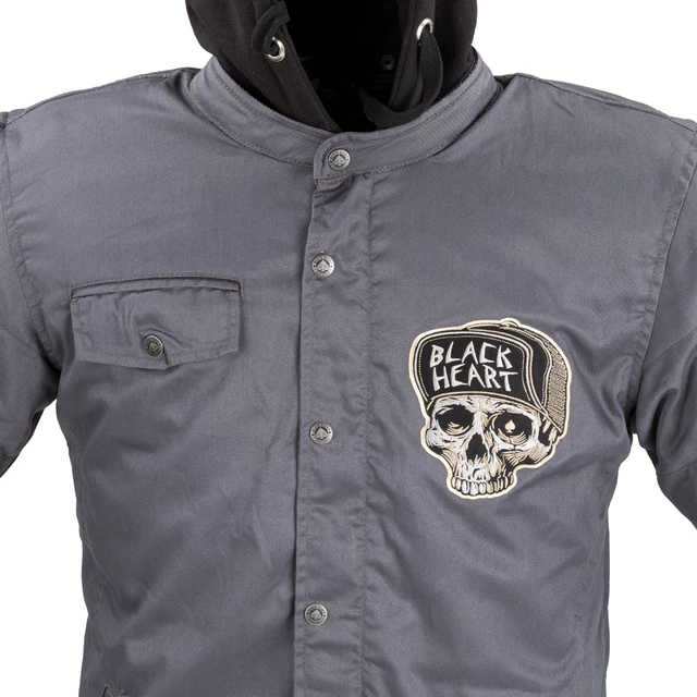 Moška moto jakna W-TEC Black Heart Garage Built Jacket - temno siva