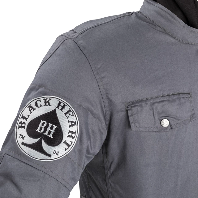Moška moto jakna W-TEC Black Heart Garage Built Jacket - temno siva