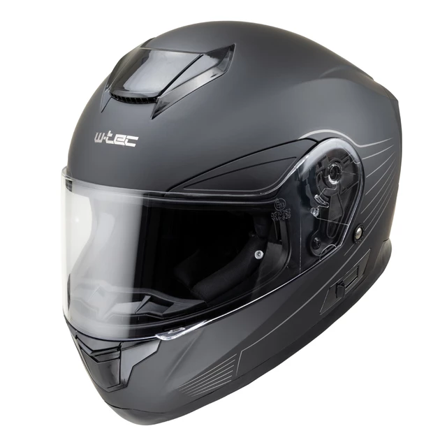 Moto čelada W-TEC Yorkroad Solid - Black Grey Matt - Black Grey Matt
