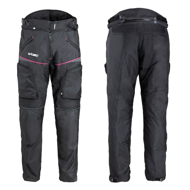 Ženske moto hlače W-TEC Propant Lady - črna -roza - črna -roza