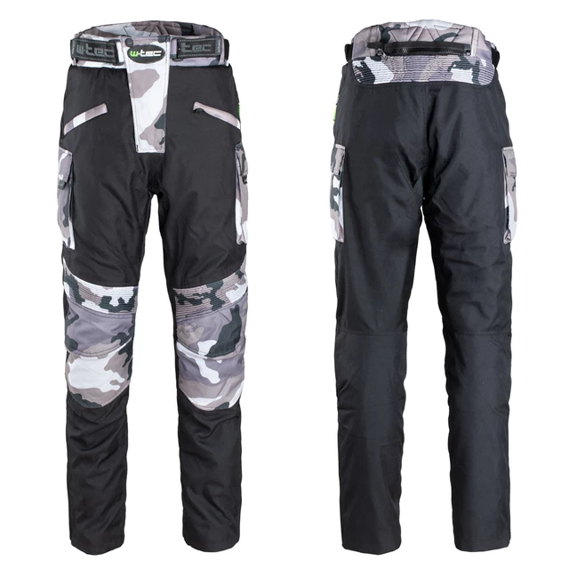 Moto hlače W-TEC Kaamuf - Črna camo - Črna camo