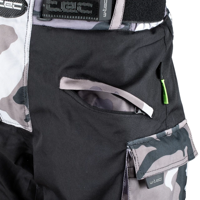 Moto hlače W-TEC Kaamuf - Črna camo