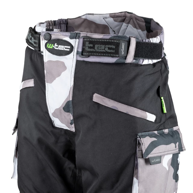 Moto hlače W-TEC Kaamuf - Črna camo