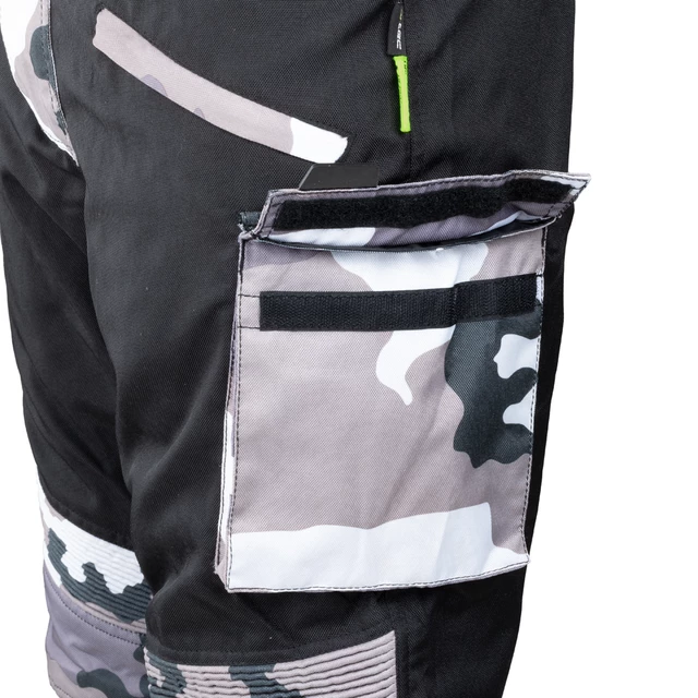 Moto hlače W-TEC Kaamuf - Črna camo