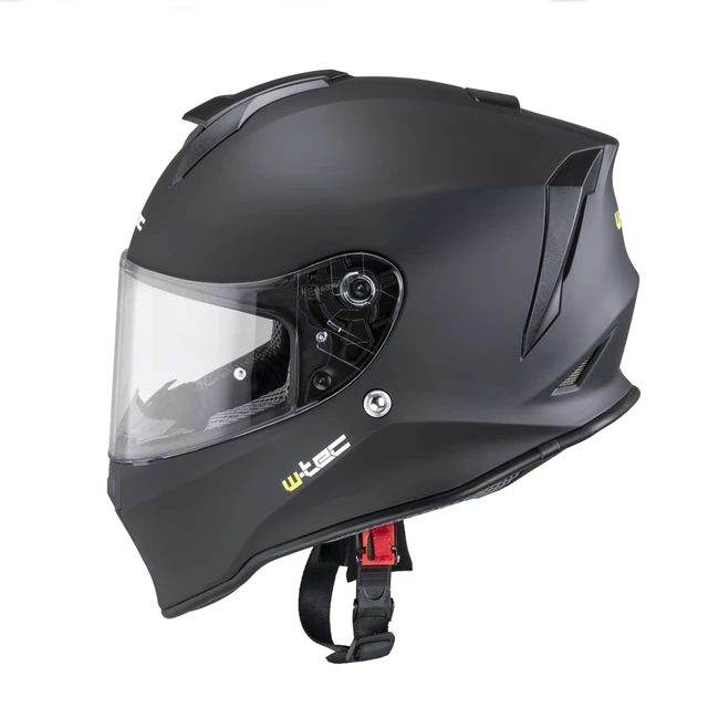 Moto čelada W-TEC Integra Solid - Matt Black