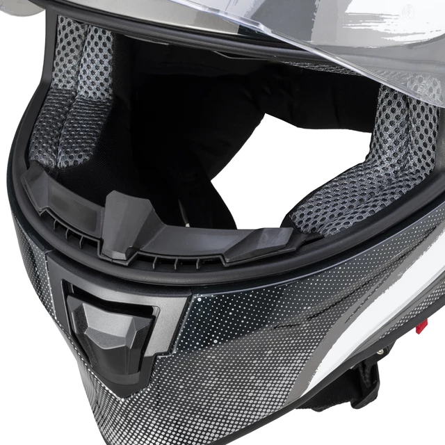 Moto čelada W-TEC Integra Graphic - Black-Green