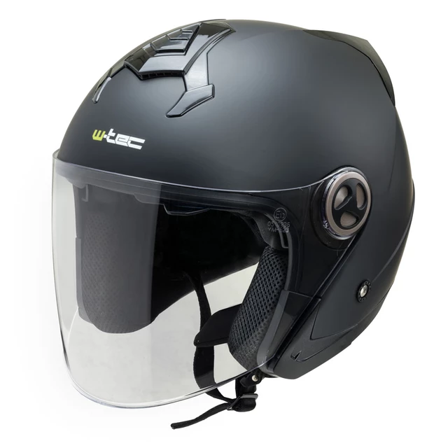 Moto čelada W-TEC YM-623 - Bela-Bron - Pure Matt Black