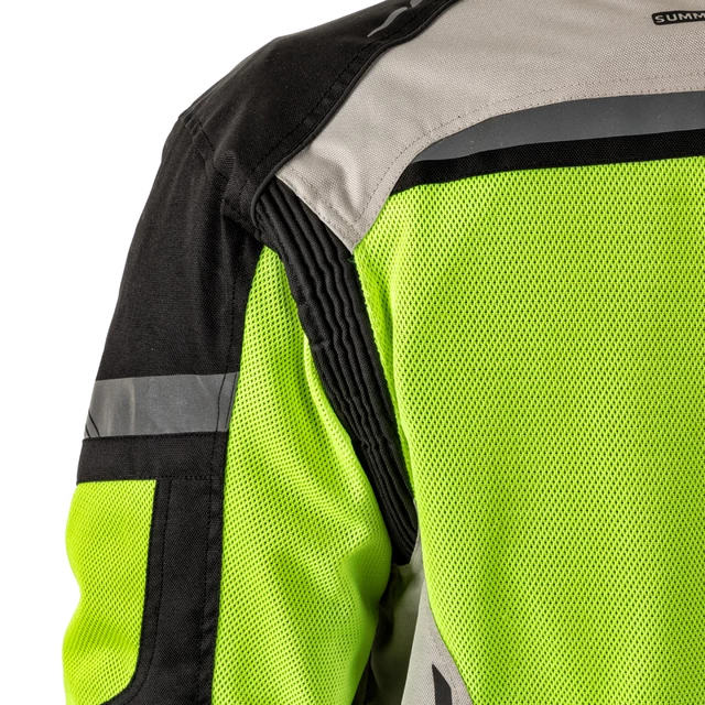 Moška poletna moto jakna W-TEC Saigair - Fluo Rumena-Siva