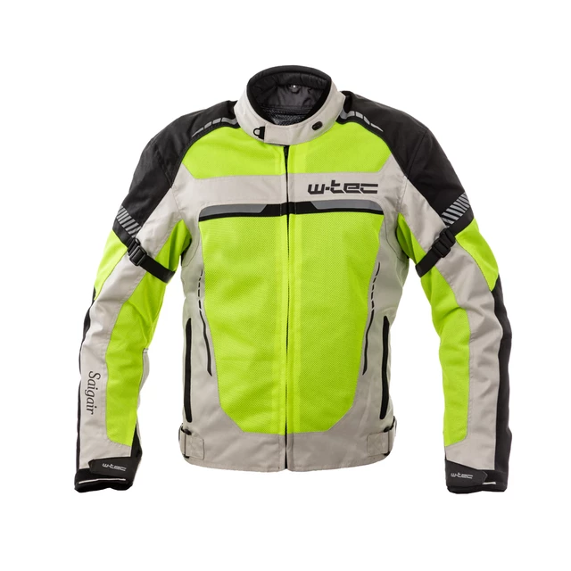 Moška poletna moto jakna W-TEC Saigair - Fluo Rumena-Siva - Fluo Rumena-Siva