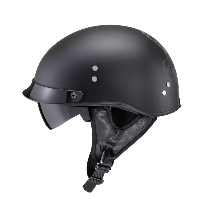 Moto čelada W-TEC Black Heart Rednut - Motorcycle/Matt Black - Gun Blazin/Matt Black