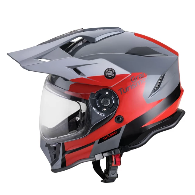 Moto čelada W-TEC V331 PR Graphic - Shady Grey