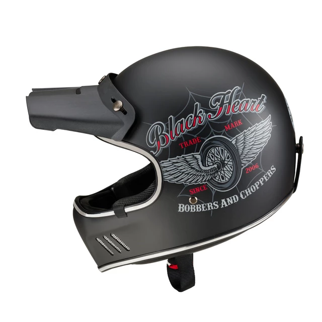 Moto čelada W-TEC Black Heart Retron - Angerwheel Black
