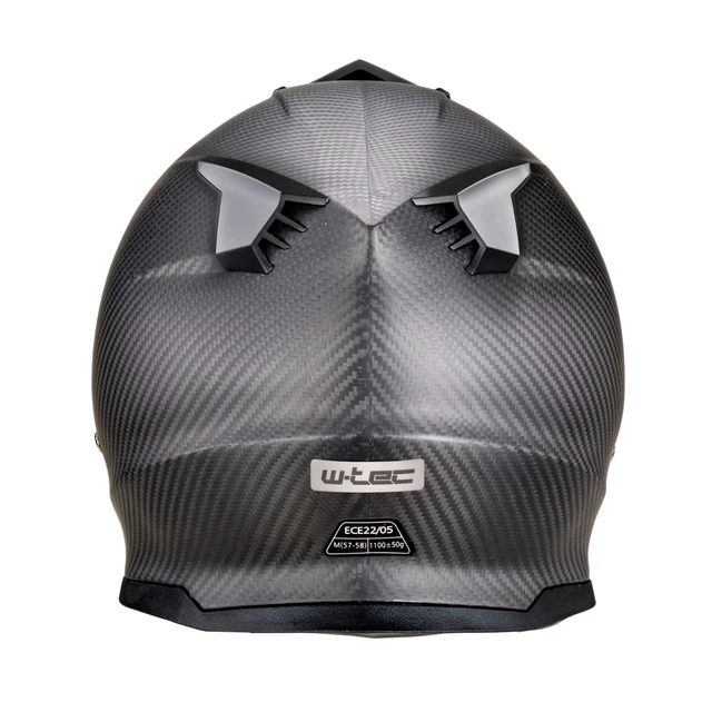 Motokros čelada W-TEC Crosscomp - karbon mat