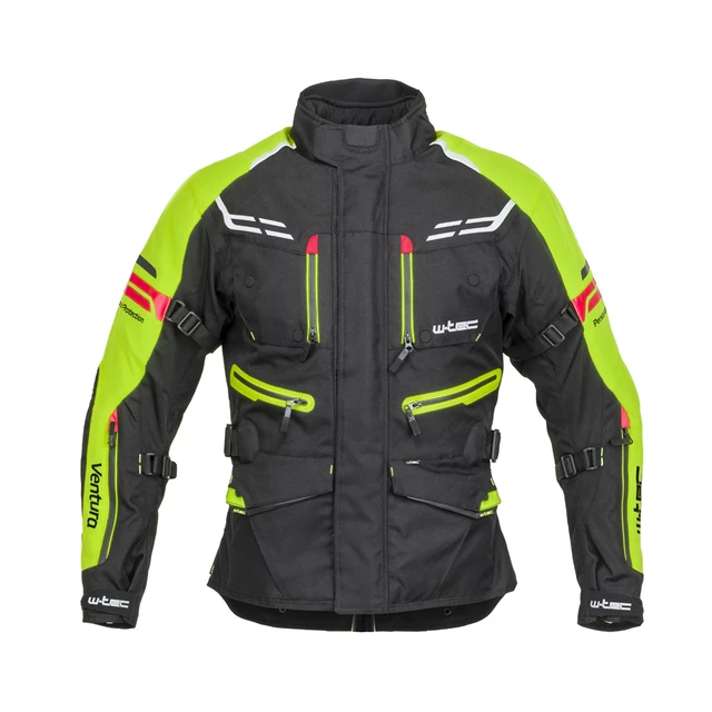 Moto jakna W-TEC Ventura - črna-fluo rumena - črna-fluo rumena