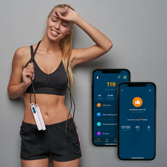 Pametna kolebnica inSPORTline Jumpsmart - črna