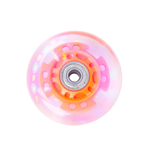Svetleče kolo za rolerje 70*24mm z ABEC 5 ležaji - črna - oranžna