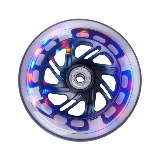 Svetleče kolo za skiro PU 125*24 mm z ABEC 5 ležaji - črna - črna