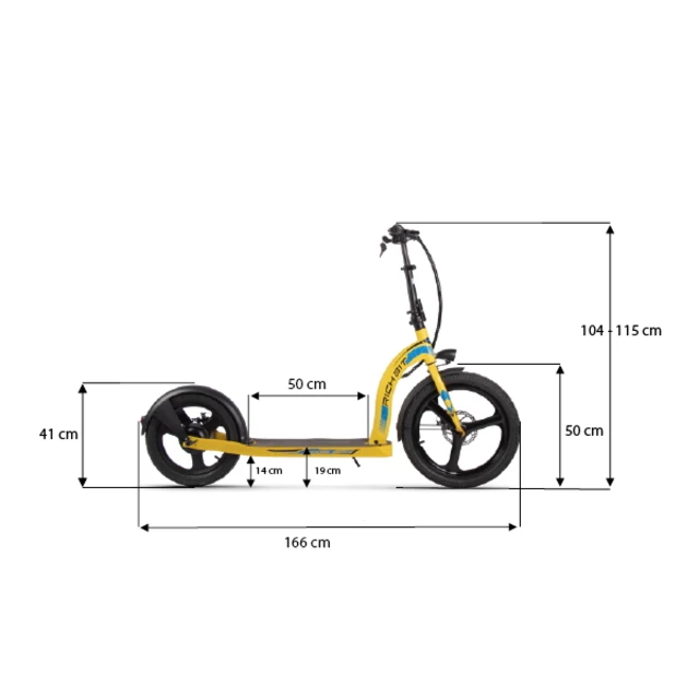 Električni skiro W-TEC Richbit 20/16" - modra