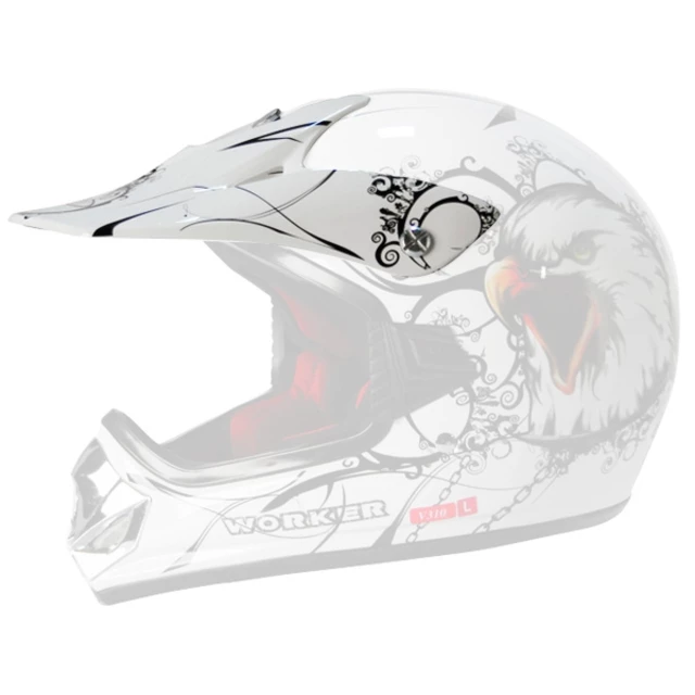 Replacement Visor for WORKER V310 Junior Helmet - bela-modra - bela-orel