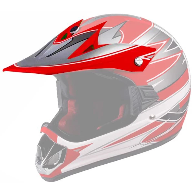Replacement Visor for WORKER V310 Junior Helmet - bela-modra - rdeča